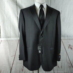 Bolzano Uomo Collezione 48L 2 Button Black Tuxedo Suit Jacket NWT
